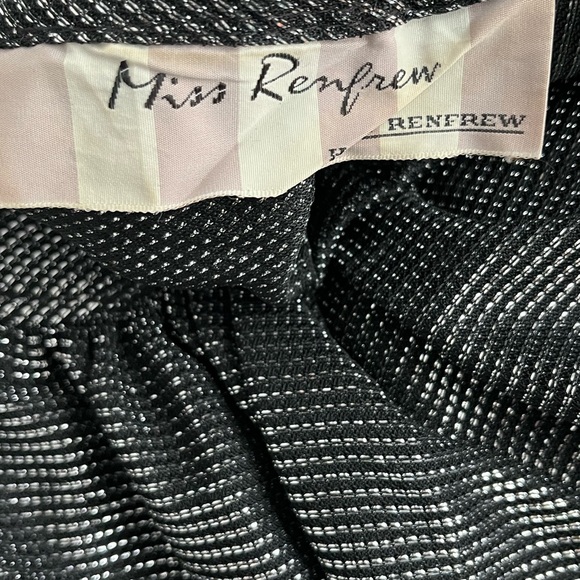 Vintage 80s Miss Renfrew Indie Disco Glam Rock Silver Mesh Dolman Sleeves Dress - Picture 6 of 7